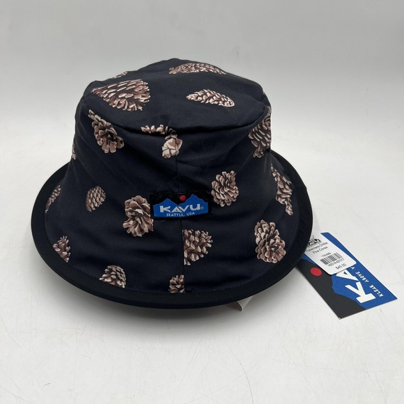 Kavu Hat Fishermans Chillba Mens OSFA Black Pine Cones Outdoor Hiking - Picture 1 of 8